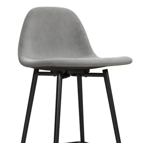 BOXED CALVIN UPHOLSTERED COUNTER STOOL GREY