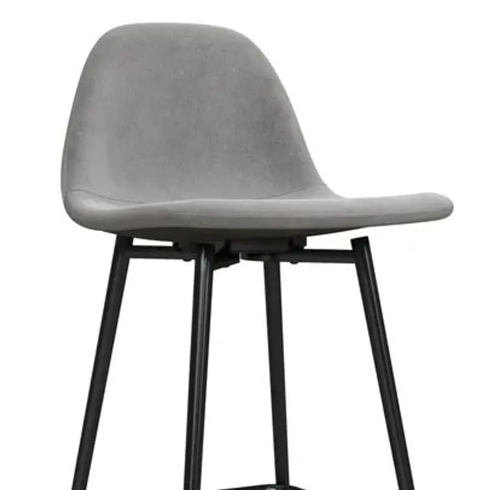 BOXED CALVIN UPHOLSTERED COUNTER STOOL GREY
