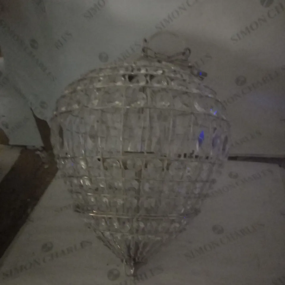 JOHN LEWIS DANTE GRANDE CEILING LIGHT, CLEAR