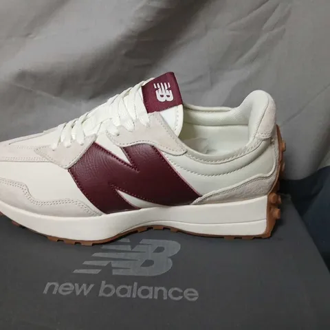 NEW BALANCE WS327KA WOMEN'S LIFESTYLE SNEAKERS – WHITE/BURGUNDY, UK 7.5