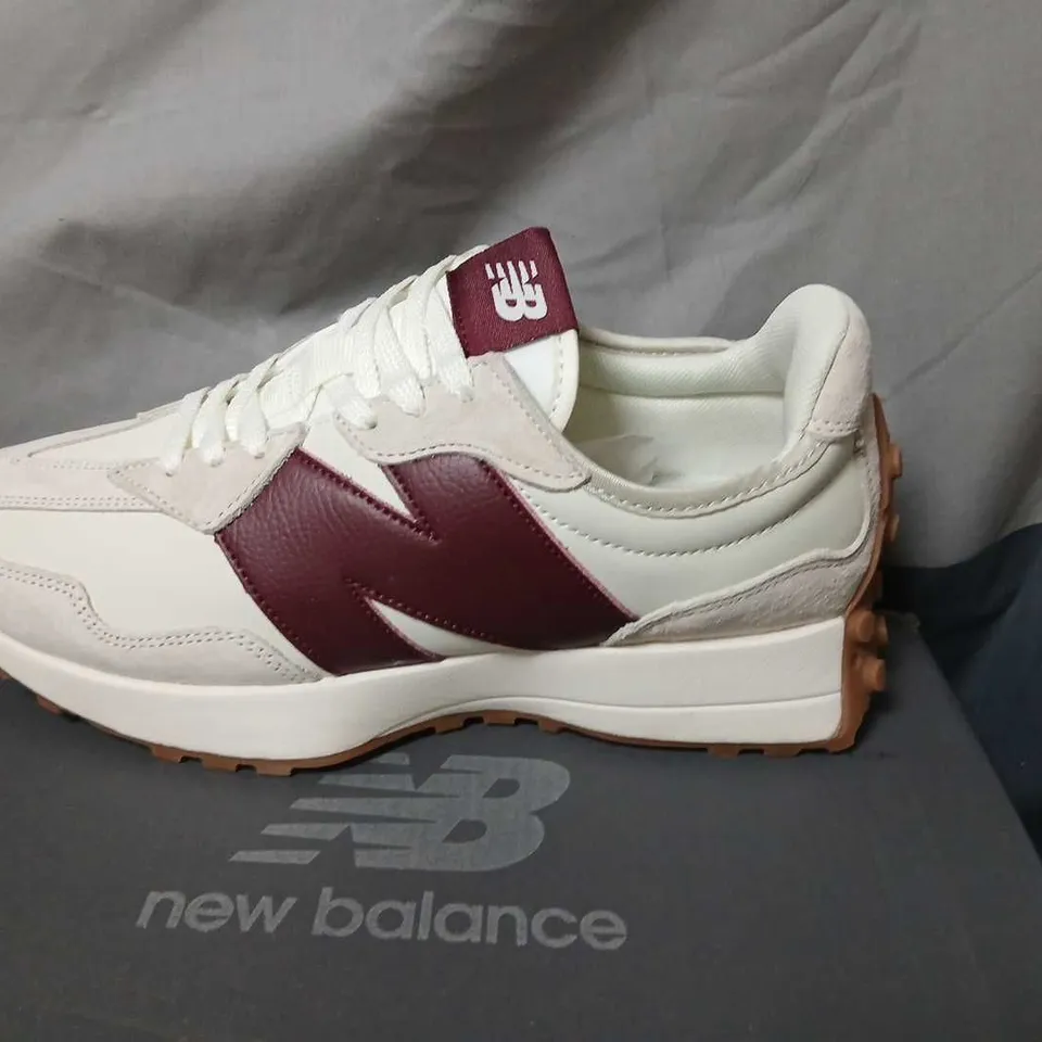 NEW BALANCE WS327KA WOMEN'S LIFESTYLE SNEAKERS – WHITE/BURGUNDY, UK 7.5