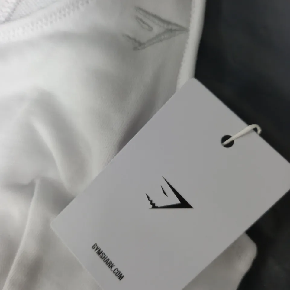 GYMSHARK SWEATSHIRT BRALETTE IN WHITE - MEDIUM