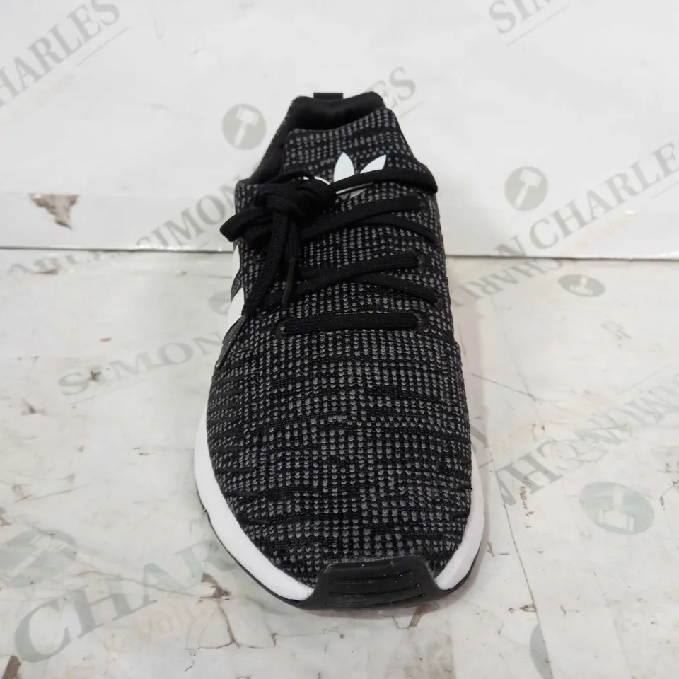 PAIR OF ADIDAS TRAINERS IN BLACK/GREY/WHITE UK SIZE 3