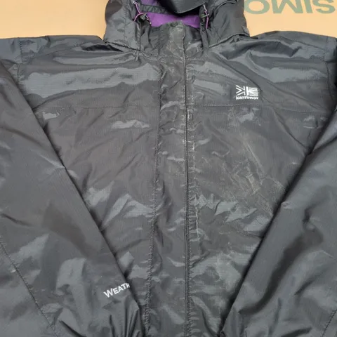 KARRIMOR WATERPROOF JACKET – BLACK - SIZE 16