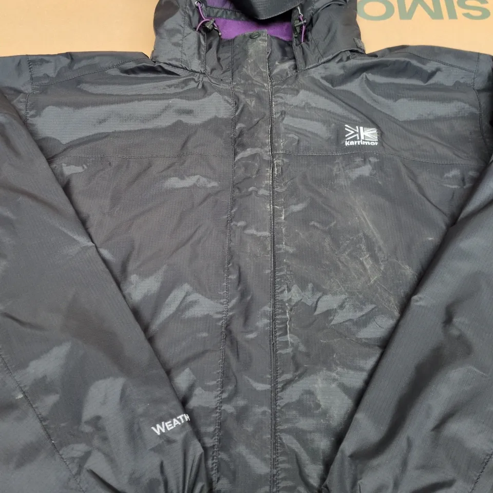 KARRIMOR WATERPROOF JACKET – BLACK - SIZE 16