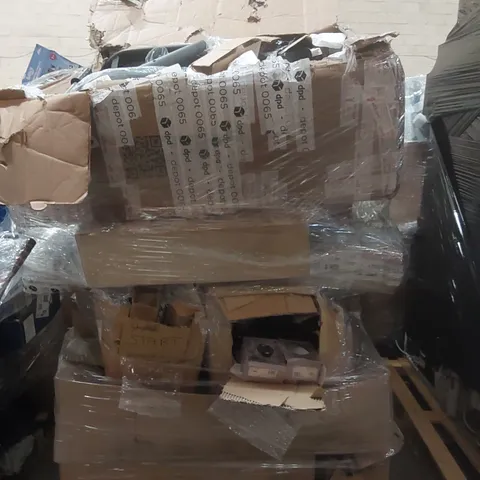 PALLET CONTAINING A VERY LARGE QUANTITY OF ASSORTED ITEMS INCLUDING EXERCISE BIKE, HEART RATE MONITORS, TRIPOD STANDS ECT