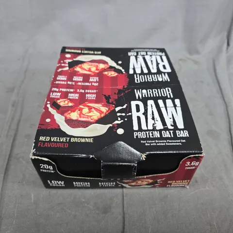 WARRIOR RAW PROTEIN OAT BAR – RED VELVET BROWNIE FLAVOURED (BOXED)