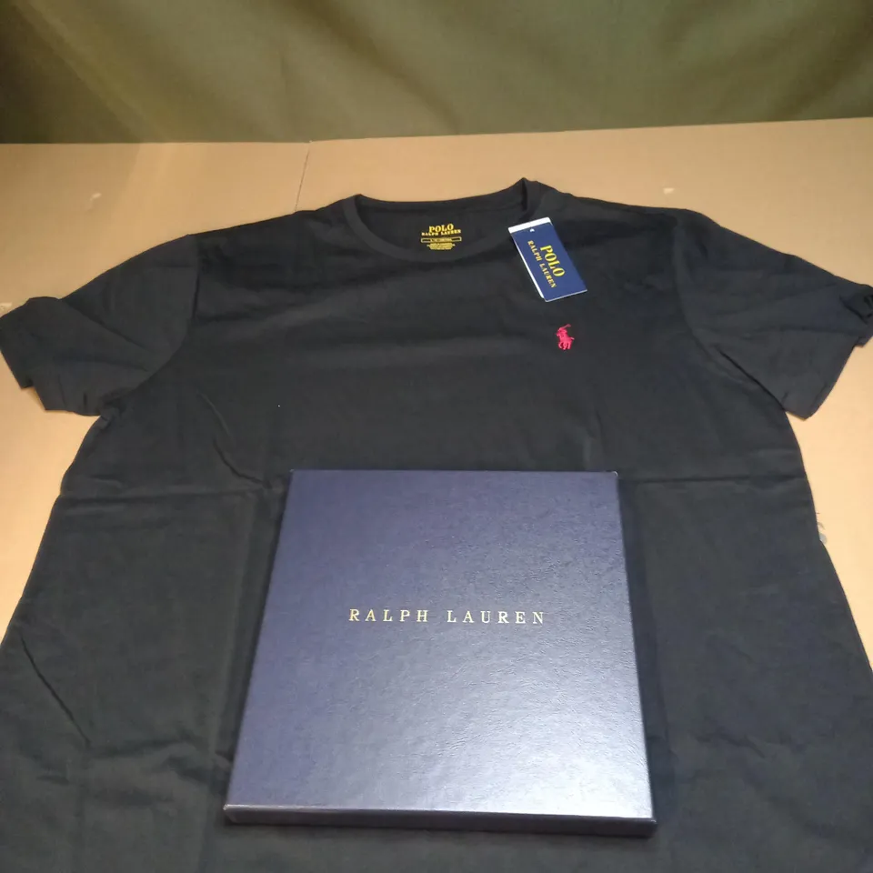 MENS POLO RALPH LAUREN BLACK T-SHIRT SIZE L