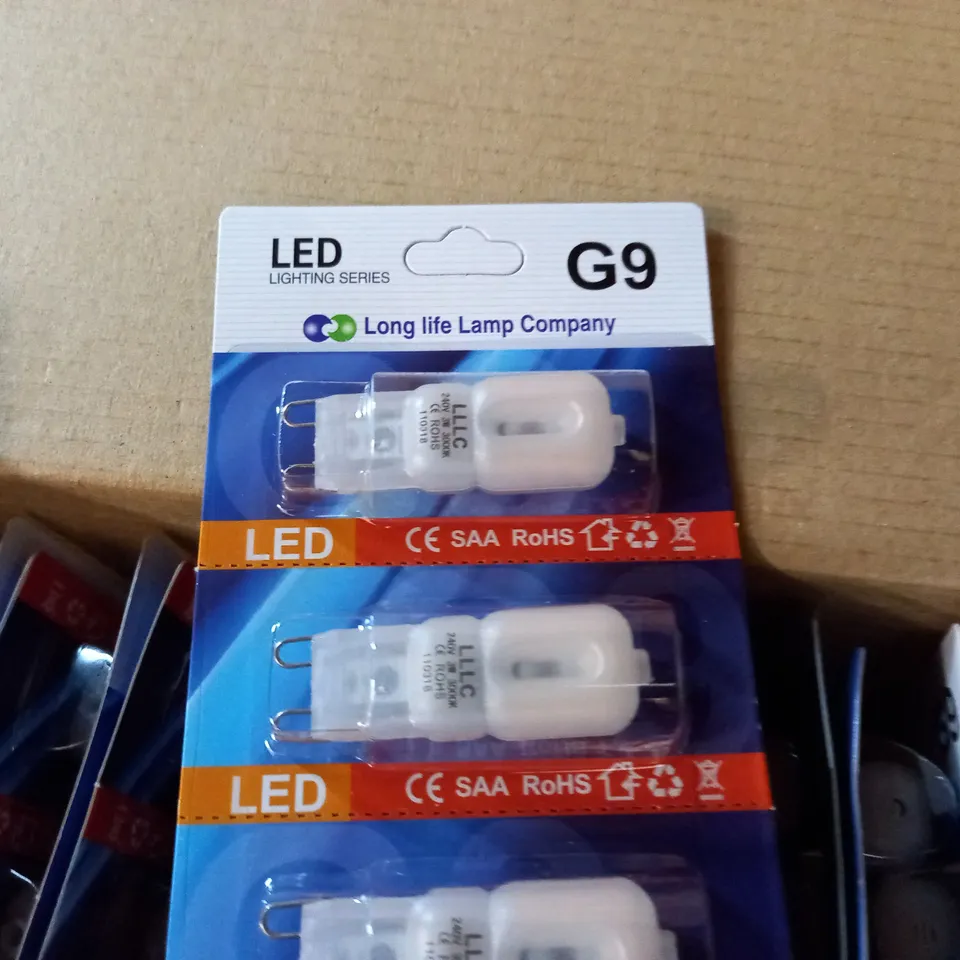 BOX OF 20 5-PACK LED AC230V G9 3W LIGHTBULBS