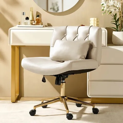 BOXED JACQUIE MODERN FAUX LEATHER TILTING OFFICE CHAIR WITH PILLOW BACK (1 BOX)