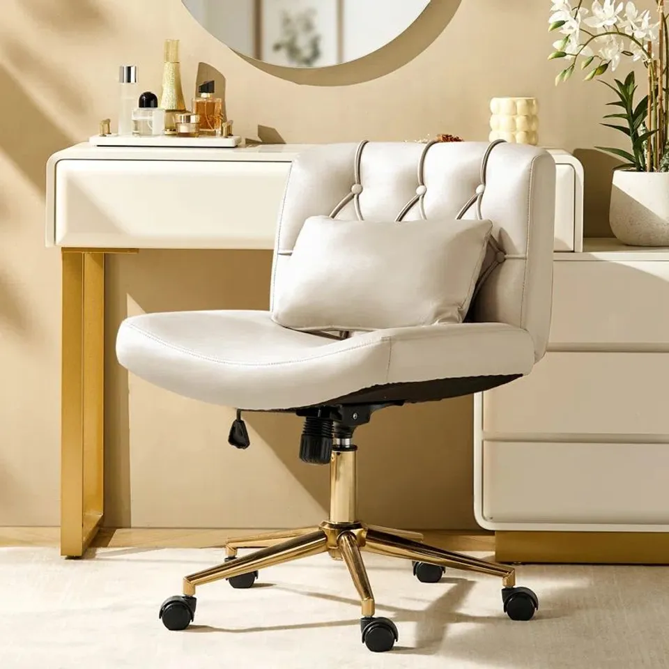 BOXED JACQUIE MODERN FAUX LEATHER TILTING OFFICE CHAIR WITH PILLOW BACK (1 BOX)