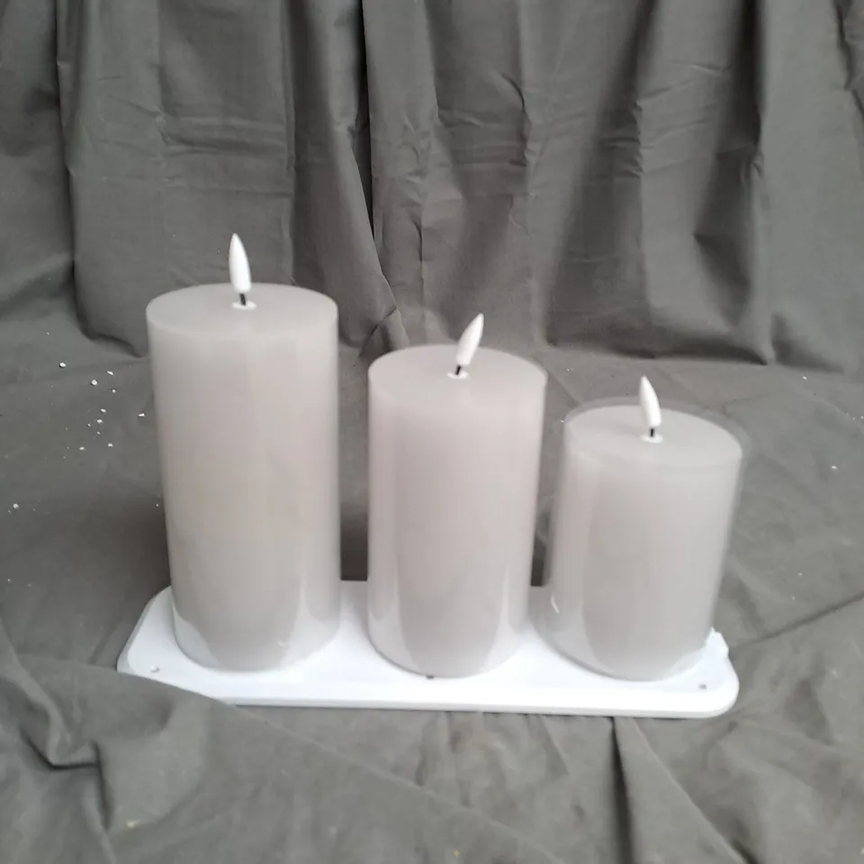 SET OF 3 LED DECORATIVE CANDLES