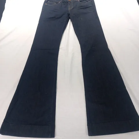 J BRAND LOVE STORY RISE BELL BOTTOM INDIGO WILL BLEED JEANS SIZE 29