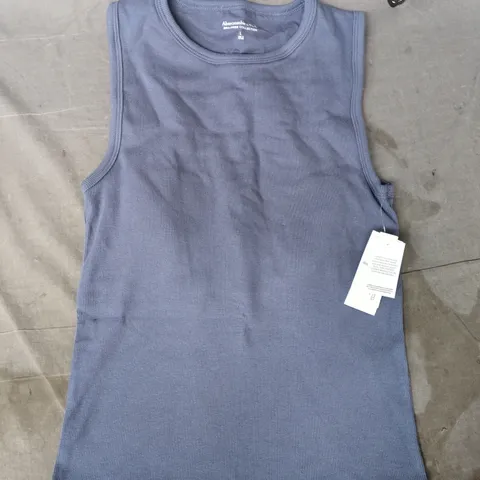 ABERCROMBIE & FITCH WOMEN’S SLEEVELESS RIBBED TANK TOP IN BLUE SIZE LARGE