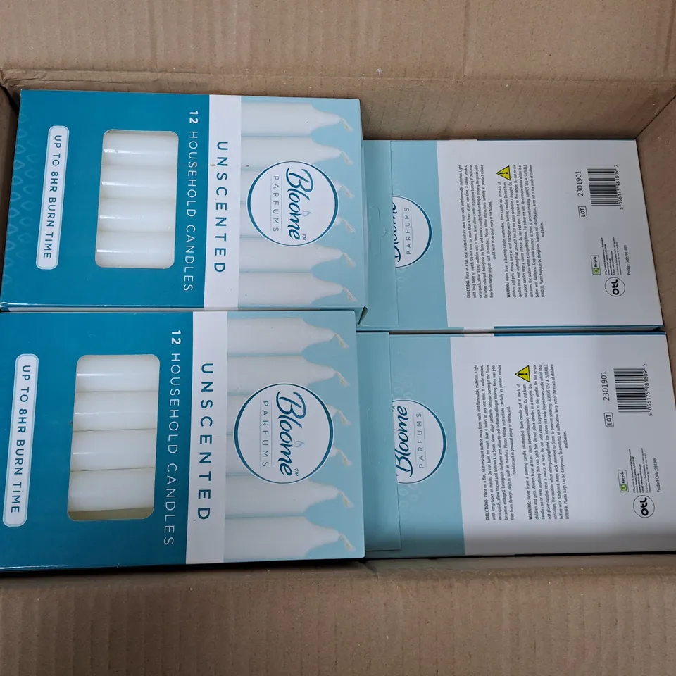 HOUSEHOLD CANDLES UNSCENTED 12 PACK