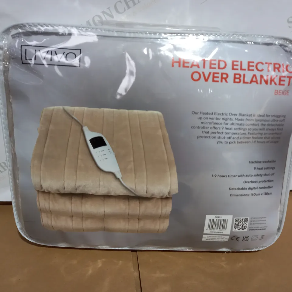 LIVIVO HEATED ELECTRIC BLANKET - BEIGE