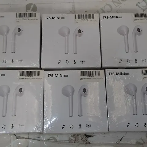 LOT OF 6 SEALED I7S-MINI TWS EARPHONES