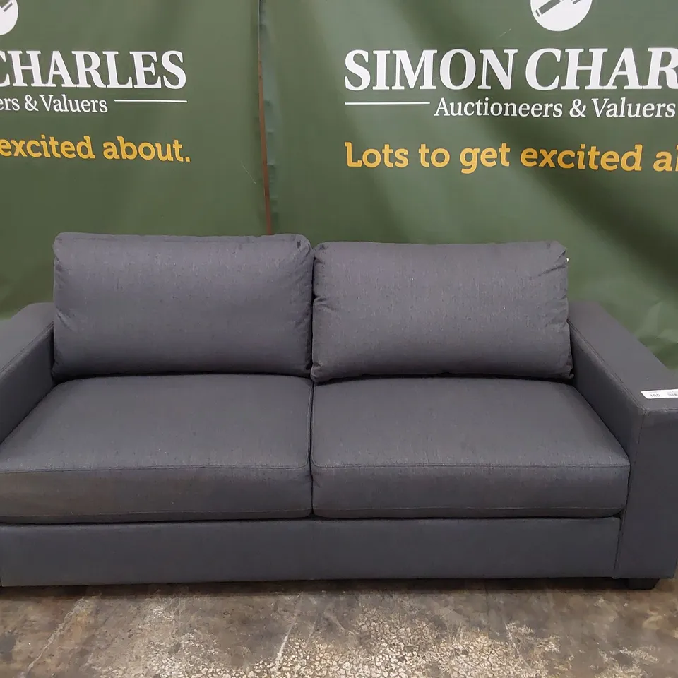 DESIGNER   THREE SEATER SOFA GREY FABRIC 