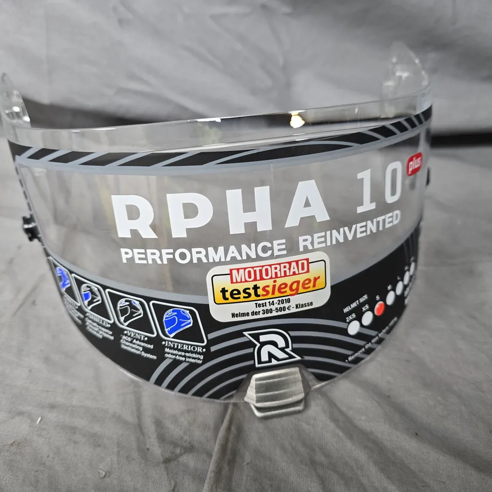 RPHA 10 MOTORCYCLE HELMET CLEAR VISOR 