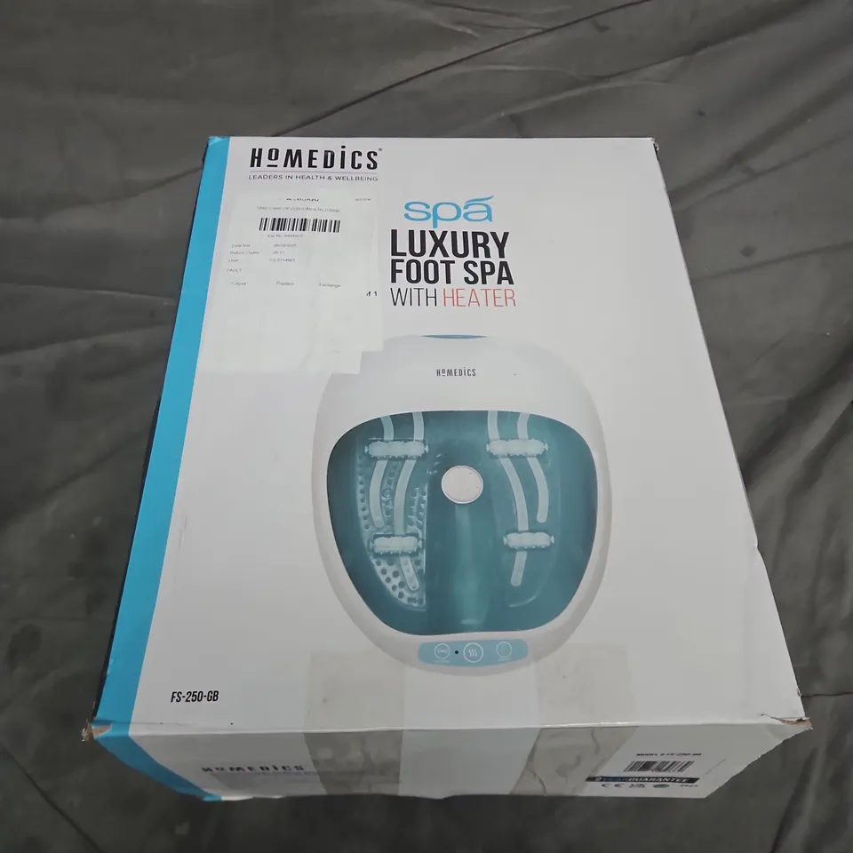 BOXED HOMEDICS SPA LUXURY FOOT SPA FS-250-GB