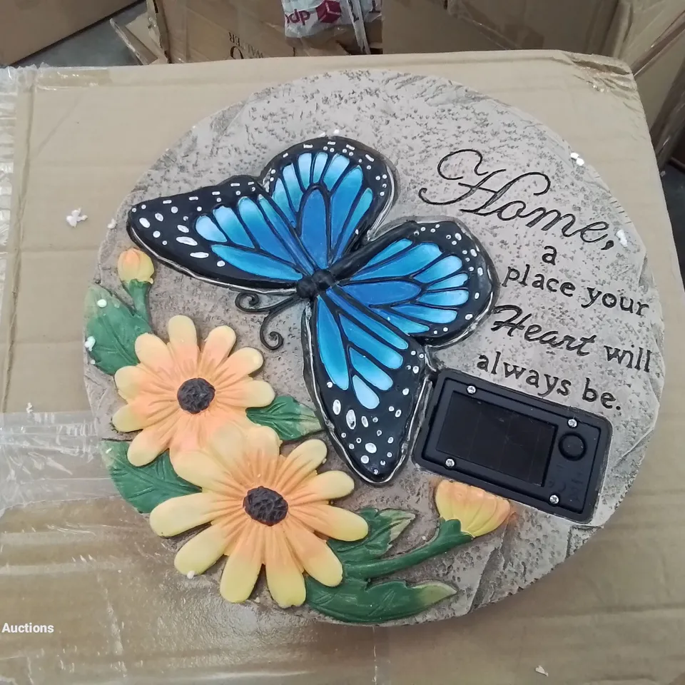 HOME2GARDEN SOLAR LED BUTTERFLY STEPPING STONE