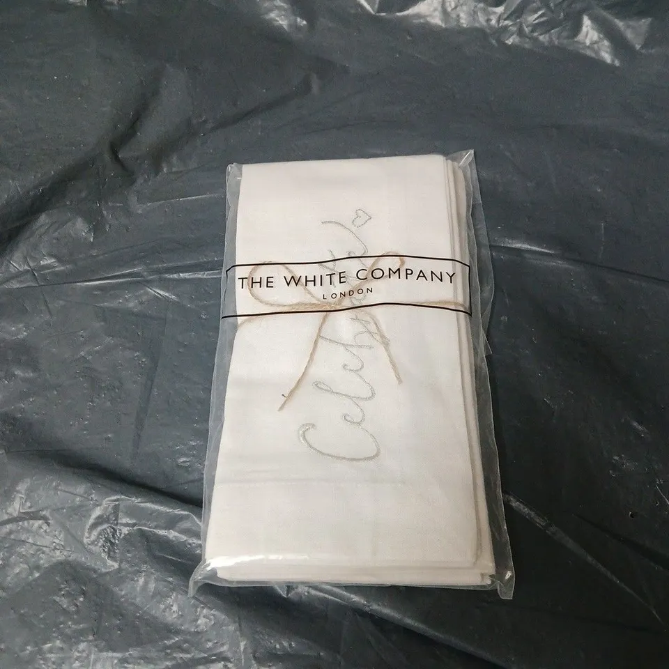 THE WHITE COMPANY LONDON CELEBRATE EMBROIDERED NAPKINS SET