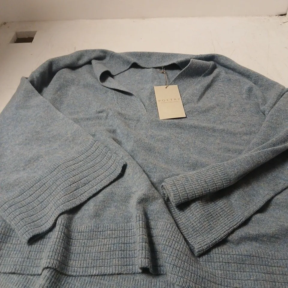 POETRY FASHION TEAL FAWN KNIT SWEATER – UK 12