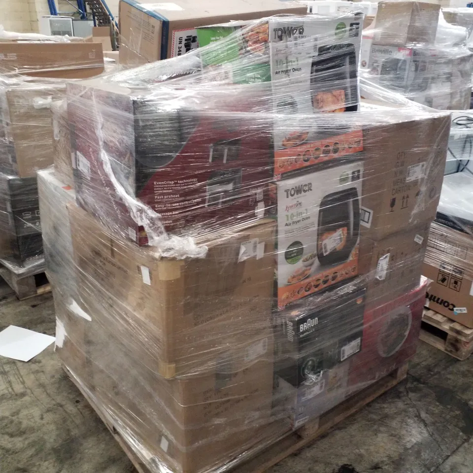 PALLET OF APPROXIMATELY 23 UNPROCESSED RAW RETURN HOUSEHOLD AND ELECTRICAL GOODS TO INCLUDE;