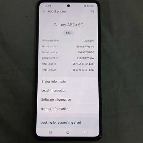 SAMSUNG GALAXY A52S 5G SMARTPHONE – BLACK (SM-A528B/DS)