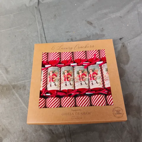 6X GISELA GRAHAM LUXURY CHRISTMAS CRACKERS 