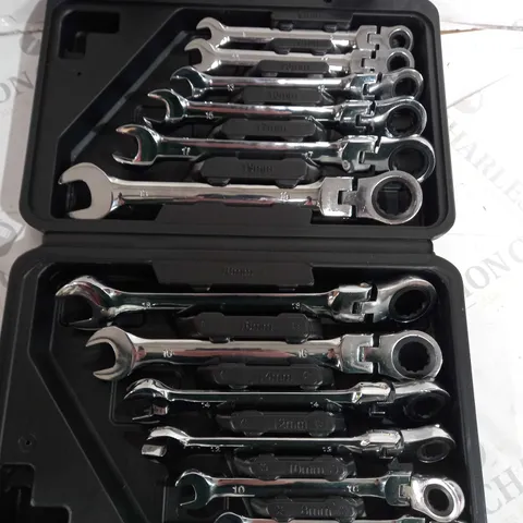 BOXED MORNING BUSINESS 8-19MM METRIC FLEXIBLE HEAD RATCHETING WRENCH