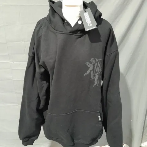 REPRESENT CHERUB INITIAL HOODIE IN BLACK - LARGE