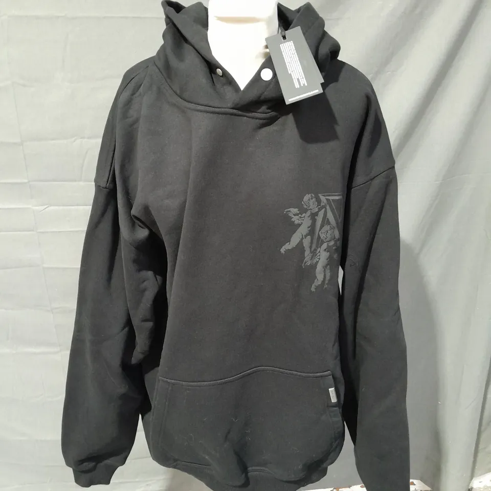 REPRESENT CHERUB INITIAL HOODIE IN BLACK - LARGE