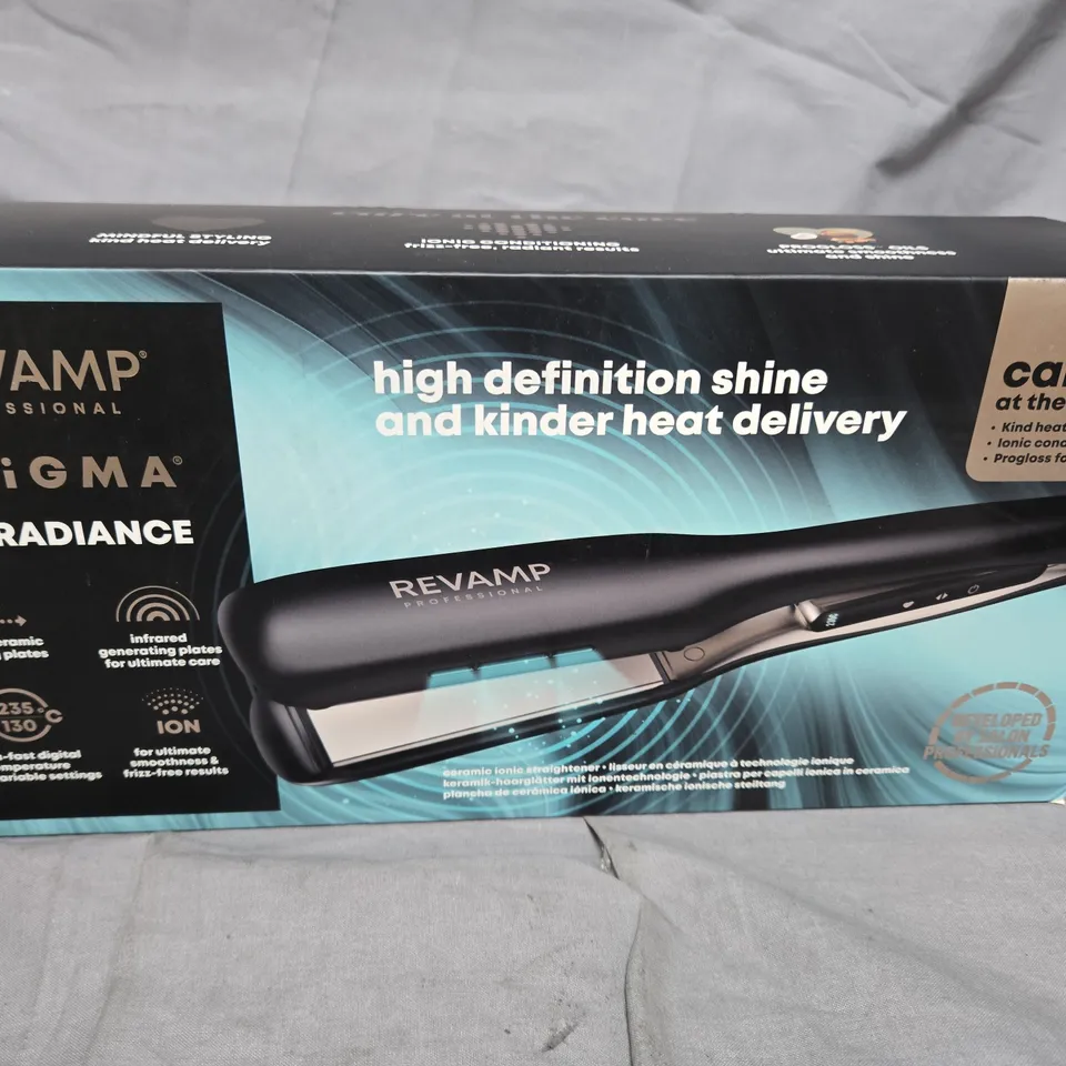 REVAMP ENIGMA ION RADIANCE HAIR STRAIGHTENER – BOXED
