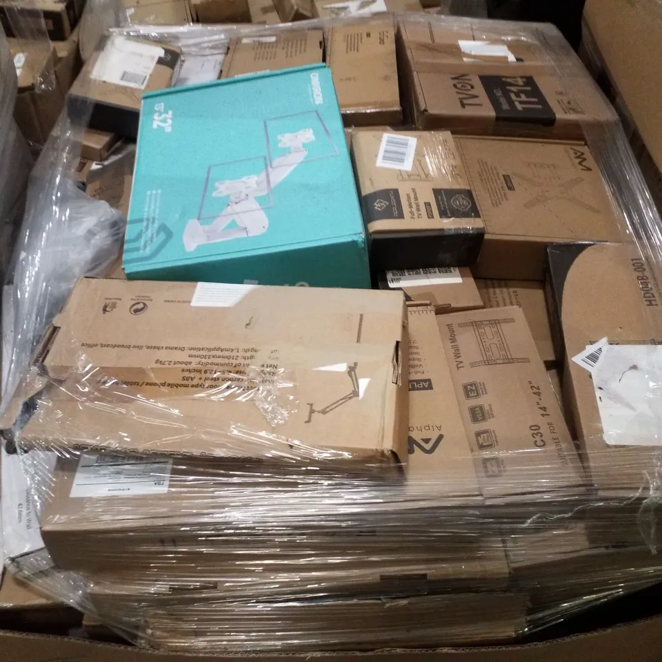 PALLET CONTAINING ASSORTED TV MOUNTS