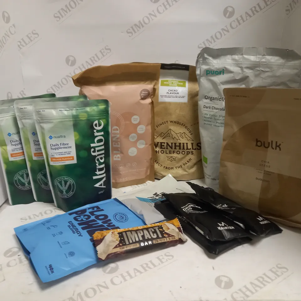 LOT OF 12 PACKS OF ASSORTED PROTEIN ITEMS (4.3KG TOTAL)