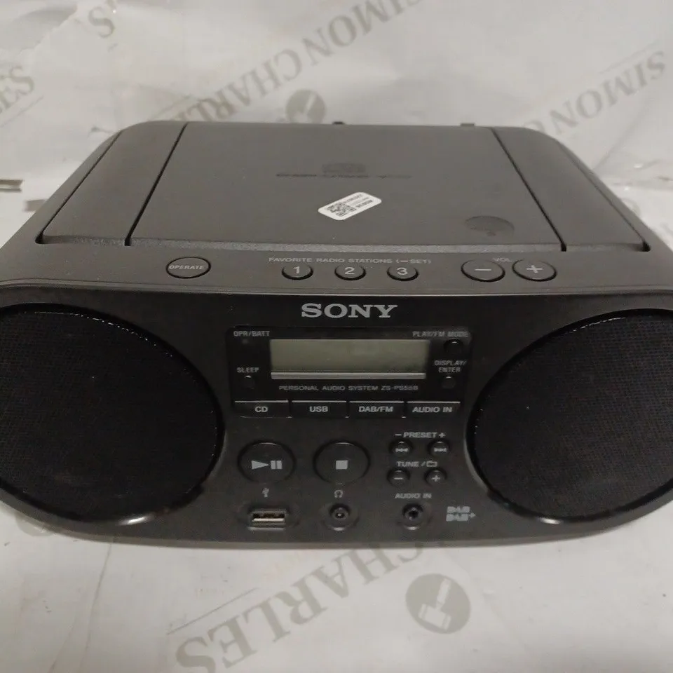 SONY PERSONAL AUDIO SYSTEM MODEL: ZS-PS55B