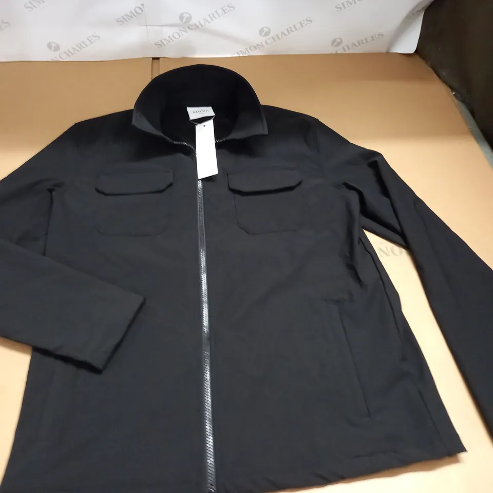 MARVOTTI BLACK ZIP THROUGH JACKET - M