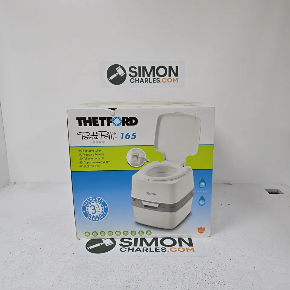 THETFORD PORTA POTTI 165 PORTABLE TOILET – BOXED