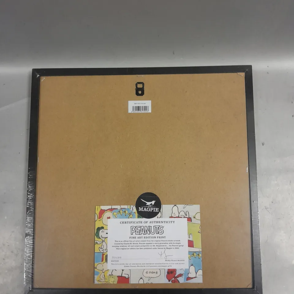 AUTHENTIC FINE ART EDITION SNOOPY HOUSE FRAMED PRINT