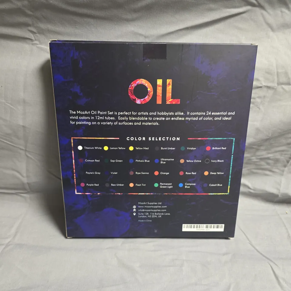 APPROXIMATELY 6 MOZART OIL PAINT SET – 24 COLOR TUBES FOR ARTISTS