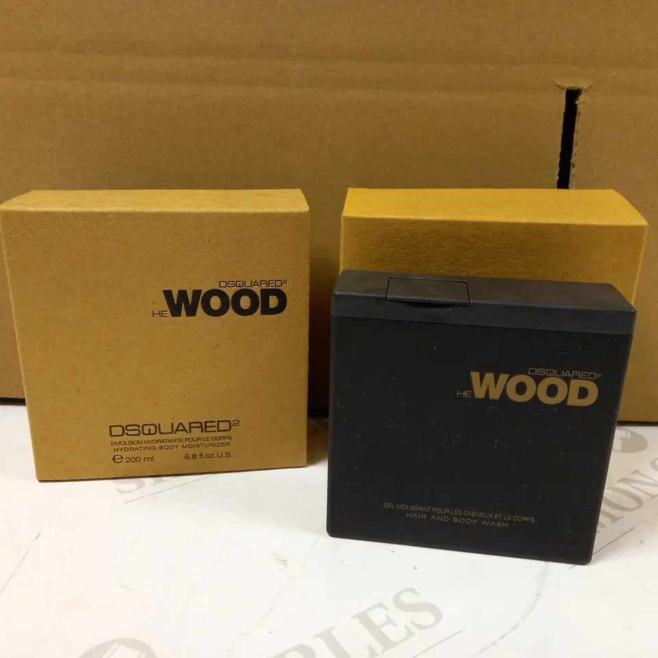 SET OF 2 DSQUARED2 HE WOOD HAIR AND BODY WASH - 2X200ML