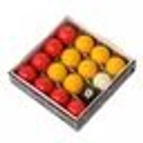 OYPLA FULL SIZE UK REGULATION 16 RED AND YELLOW POOL BALL SET 2"