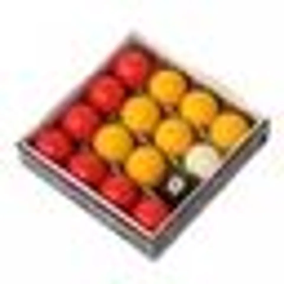OYPLA FULL SIZE UK REGULATION 16 RED AND YELLOW POOL BALL SET 2"