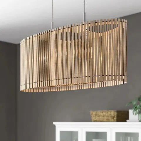 NEWHALL 2-LIGHT WOODEN KITCHEN ISLAND SHADE