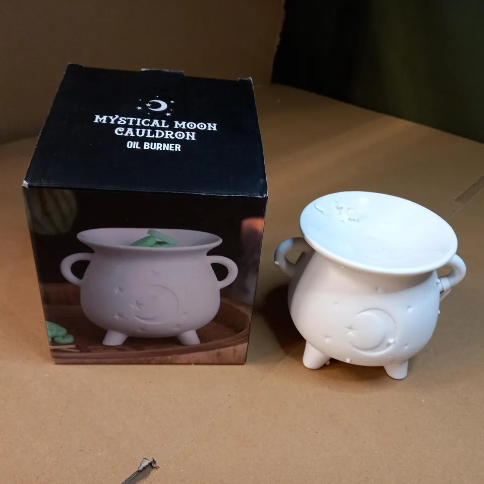 BOXED MYSTICAL MOON CAULDRON OIL BURNER
