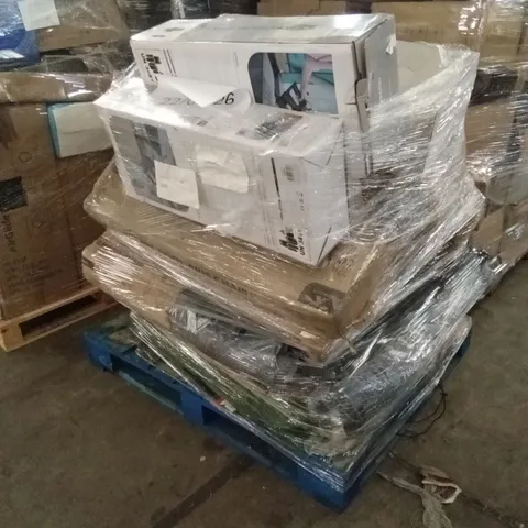 PALLET OF ASSORTED E-COMMERCE GOODS AND PRODUCTS TO INCLUDE; VACUUM CLEANERS, LARGE NUMBER OF VOYAGER CAMPING CHAIRS, FLOOR FAN ETC