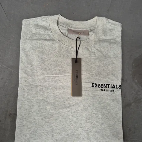 ESSENTIALS FEAR OF GOD SHORT SLEEVE CREW NECK T-SHIRT IN SANDSTONE SIZE MEDIUM