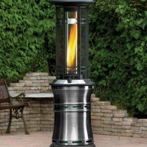 BRAND NEW BOXED AVORA SANTORINI INFERNO REAL FLAME GAS PATIO HEATER