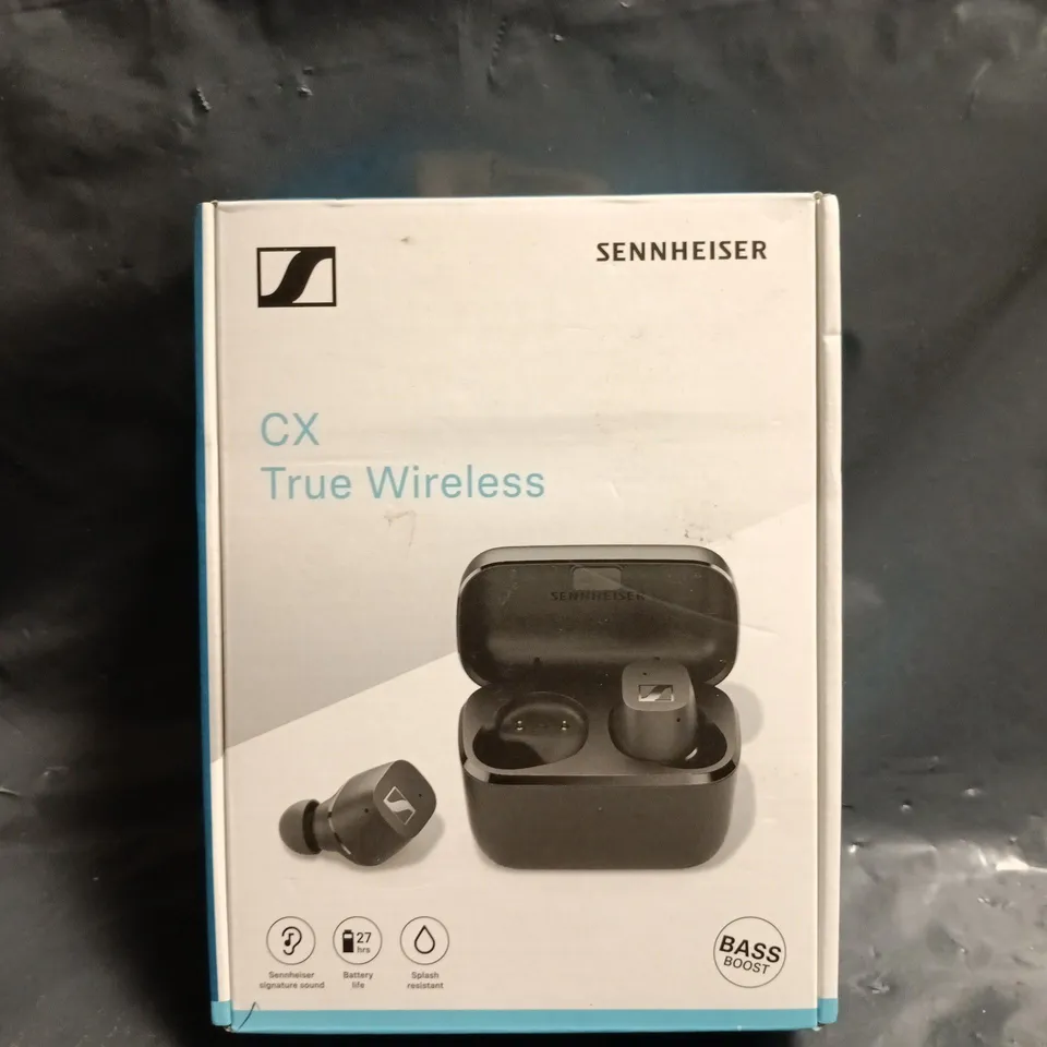 BOXED SENNHEISER CX TRUE WIRELESS EAR PHONES IN BLACK
